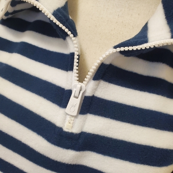 Dudley Stephens Navy & White Striped Pullover Fleece Size Small, Naut… - Picture 3 of 13